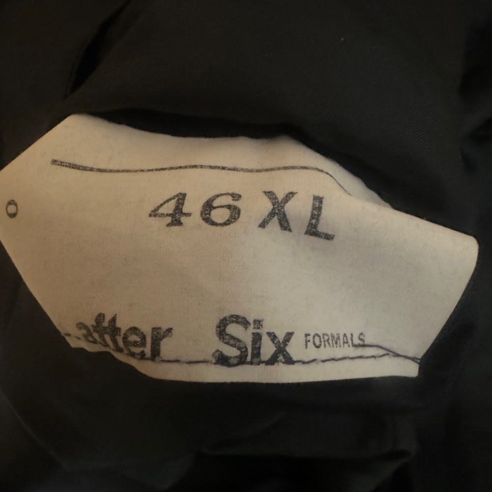 After Six Peak Lapel Tuxedo Jacket 46XL Gently worn Wool blend no fabric tag - Picture 5 of 6